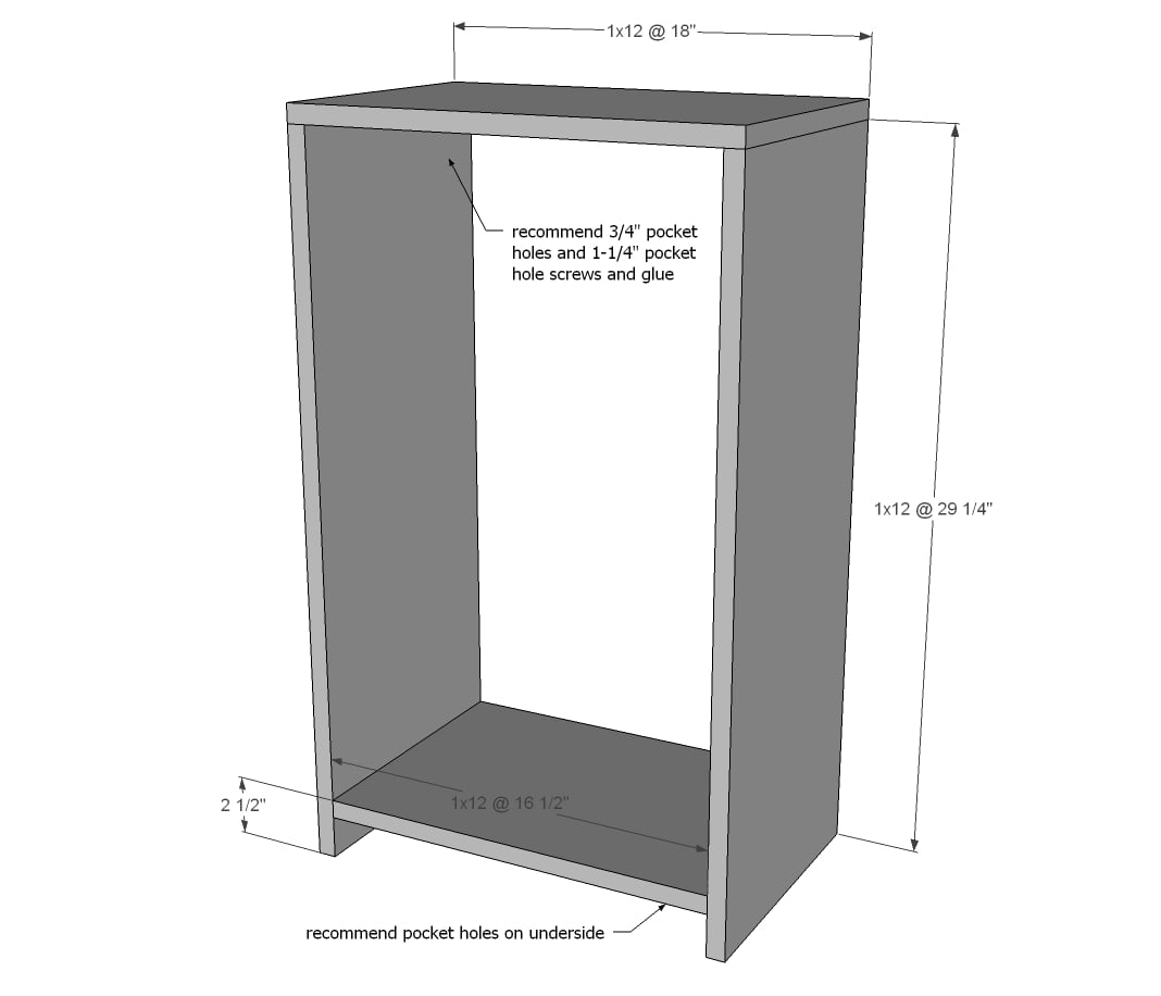 Wood Tilt Out Trash or Recycling Cabinet Ana White